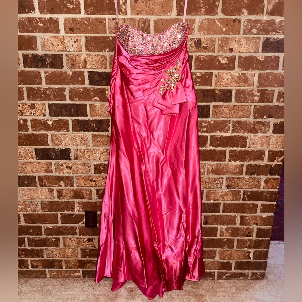 Size 16 Hot Pink Prom Dress